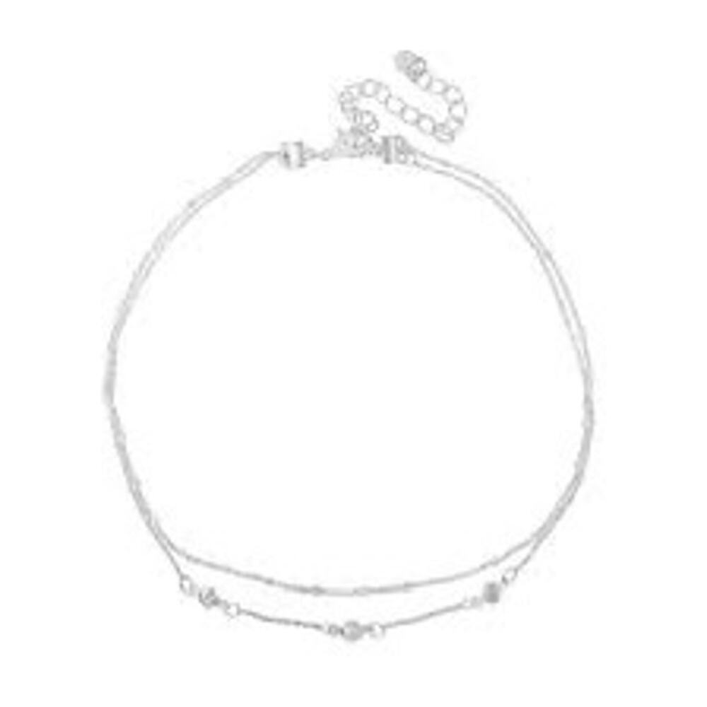 LC Lauren Conrad Silver Choker Layered Statement Necklace Bundle